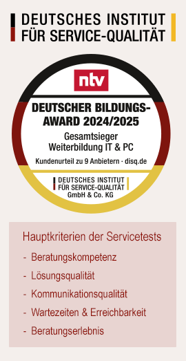 Platz 1 für PC-COLLEGE beim Deutschen Bildungs-Award 2024/2025