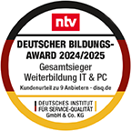 Deutscher Bildungs-Award 2023 Gesamtsieger IT & PC Weiterbildung